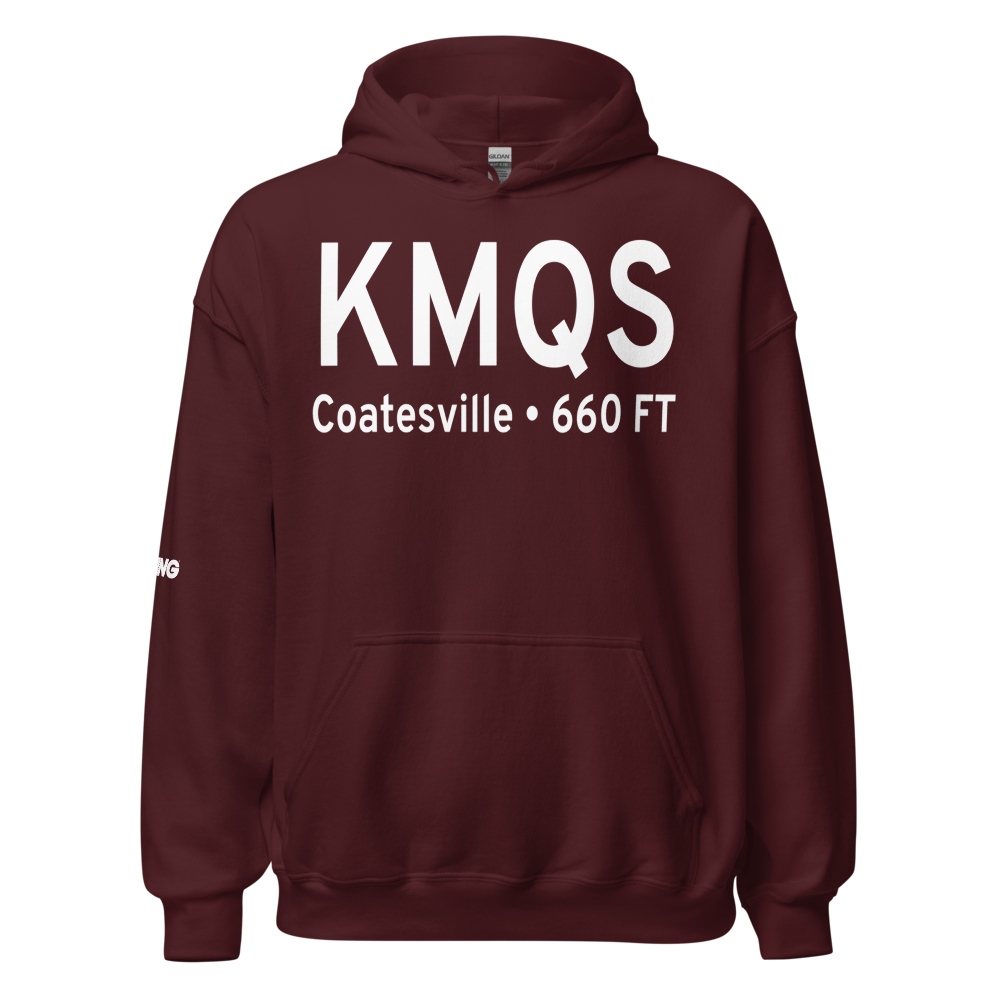 Chester County G O Carlson Airport (KMQS) ICAO Hoodie Sweatshirt 