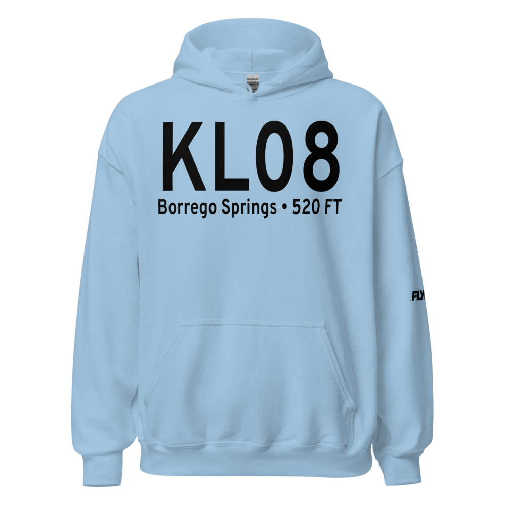Borrego Valley Airport (KL08) ICAO Hoodie Sweatshirt 