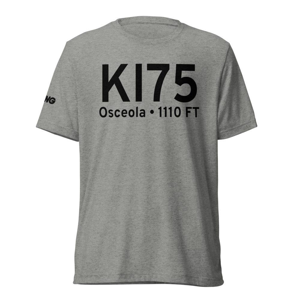 Osceola Municipal Airport (KI75) ICAO Tri-blend T-Shirt 