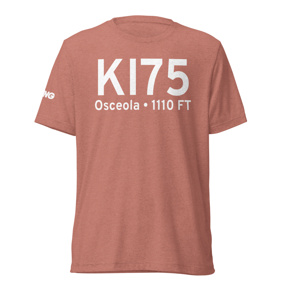 Osceola Municipal Airport (KI75) ICAO Tri-blend T-Shirt 