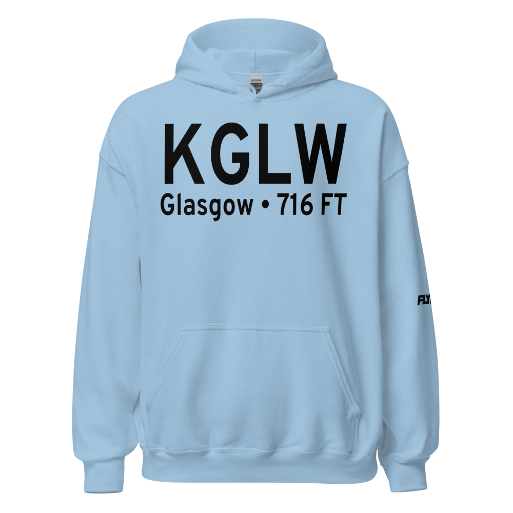 Glasgow Municipal Airport (KGLW) ICAO Hoodie Sweatshirt 