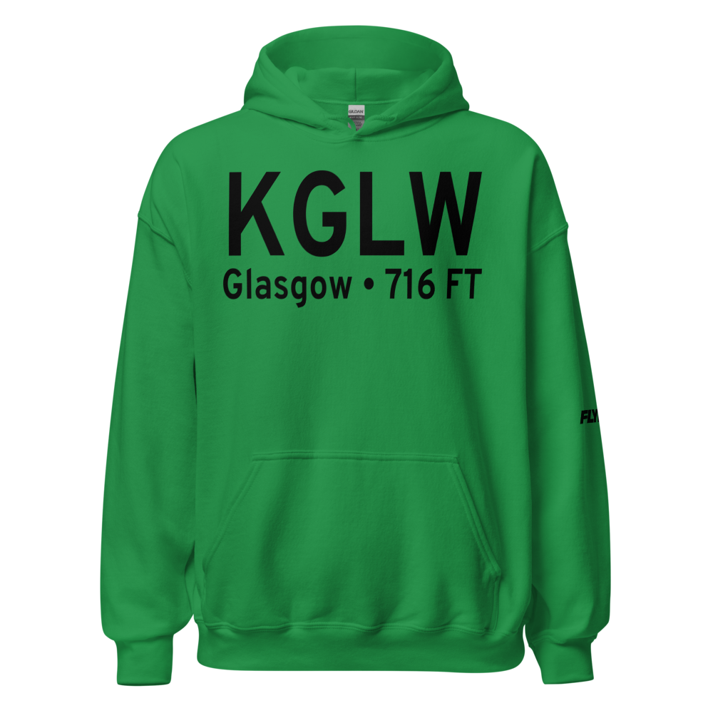 Glasgow Municipal Airport (KGLW) ICAO Hoodie Sweatshirt 