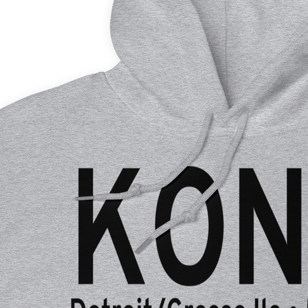 Grosse Ile Municipal Airport (KONZ) ICAO Hoodie Sweatshirt 