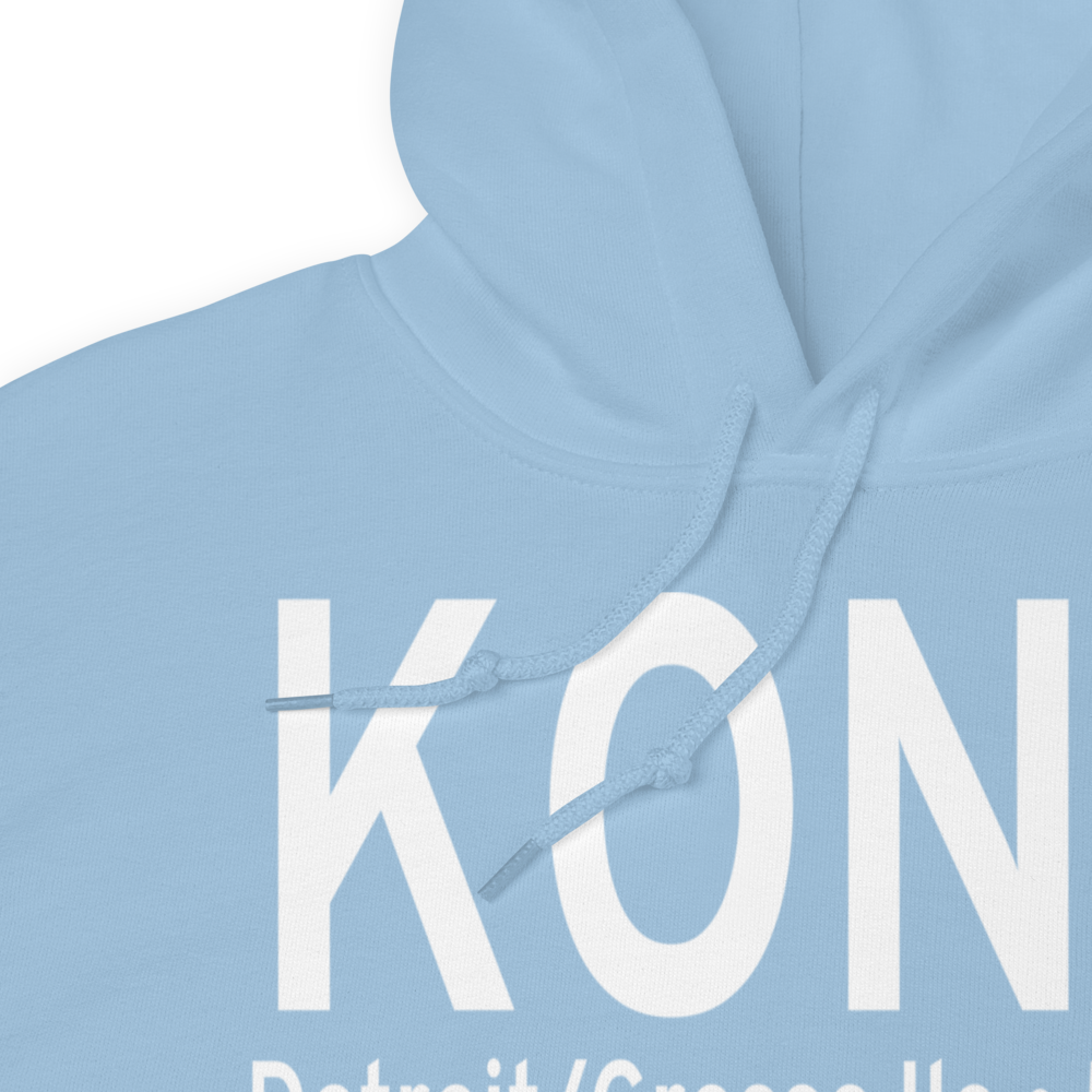 Grosse Ile Municipal Airport (KONZ) ICAO Hoodie Sweatshirt 