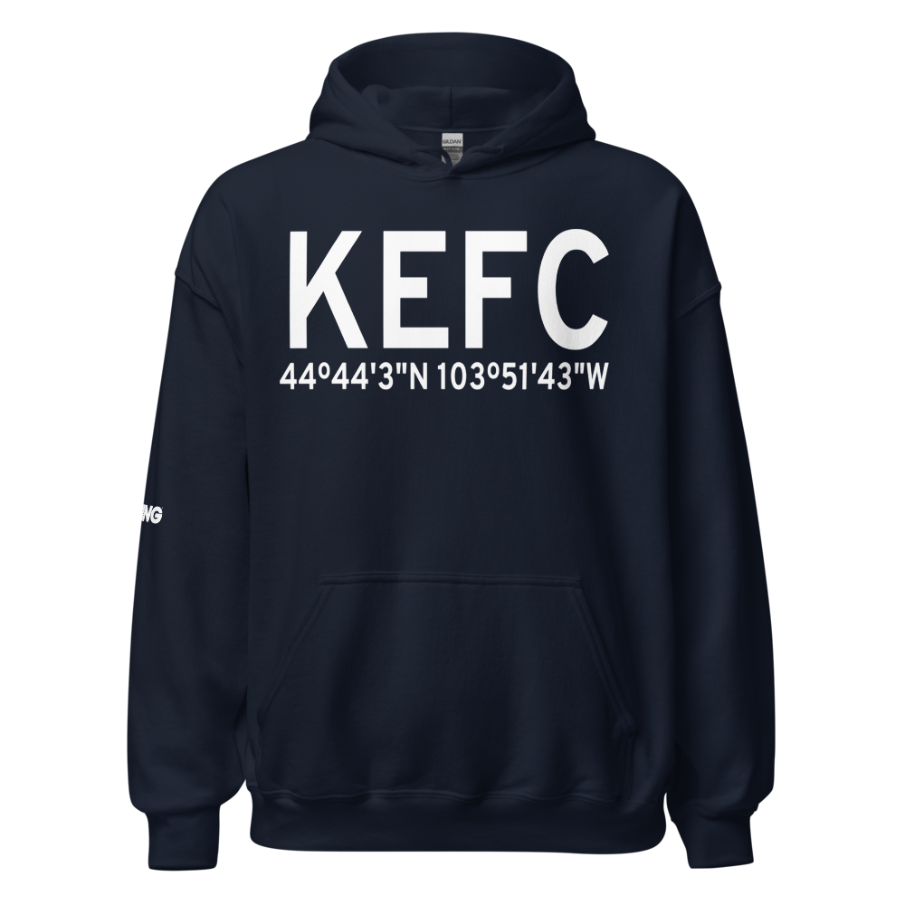 Belle Fourche Municipal Airport (KEFC) ICAO Hoodie Sweatshirt 