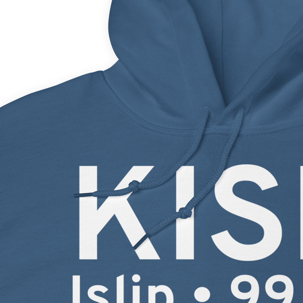 Long Island Mac Arthur Airport (KISP) ICAO Hoodie Sweatshirt 