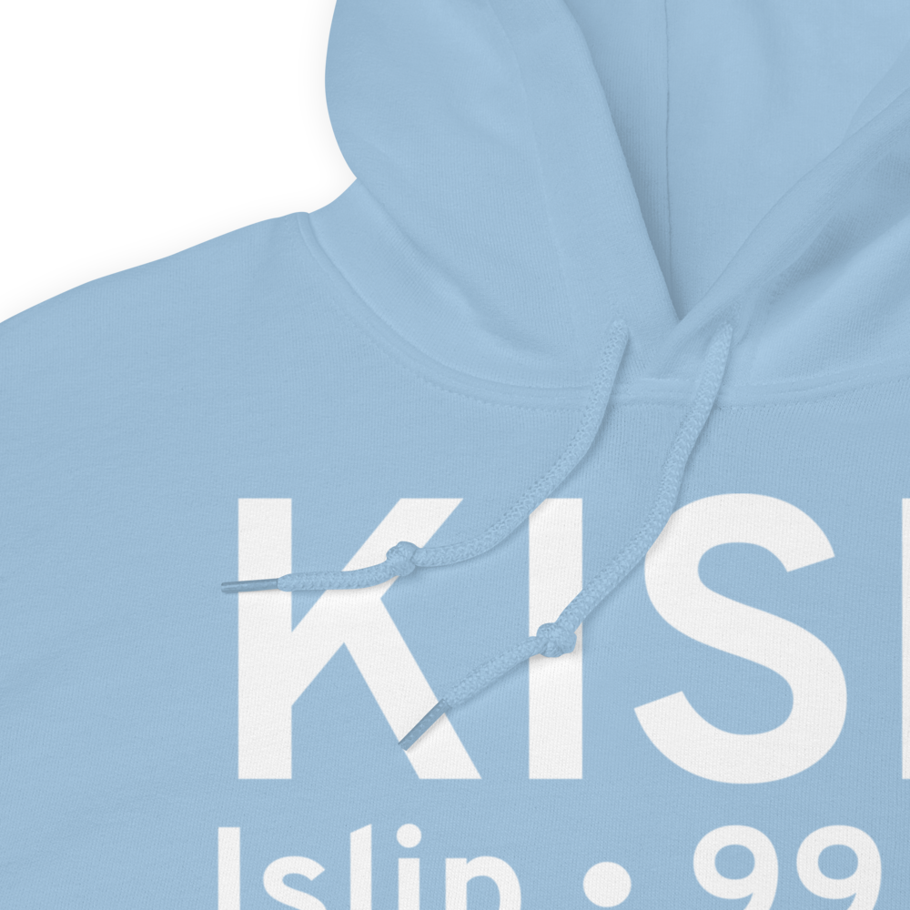 Long Island Mac Arthur Airport (KISP) ICAO Hoodie Sweatshirt 