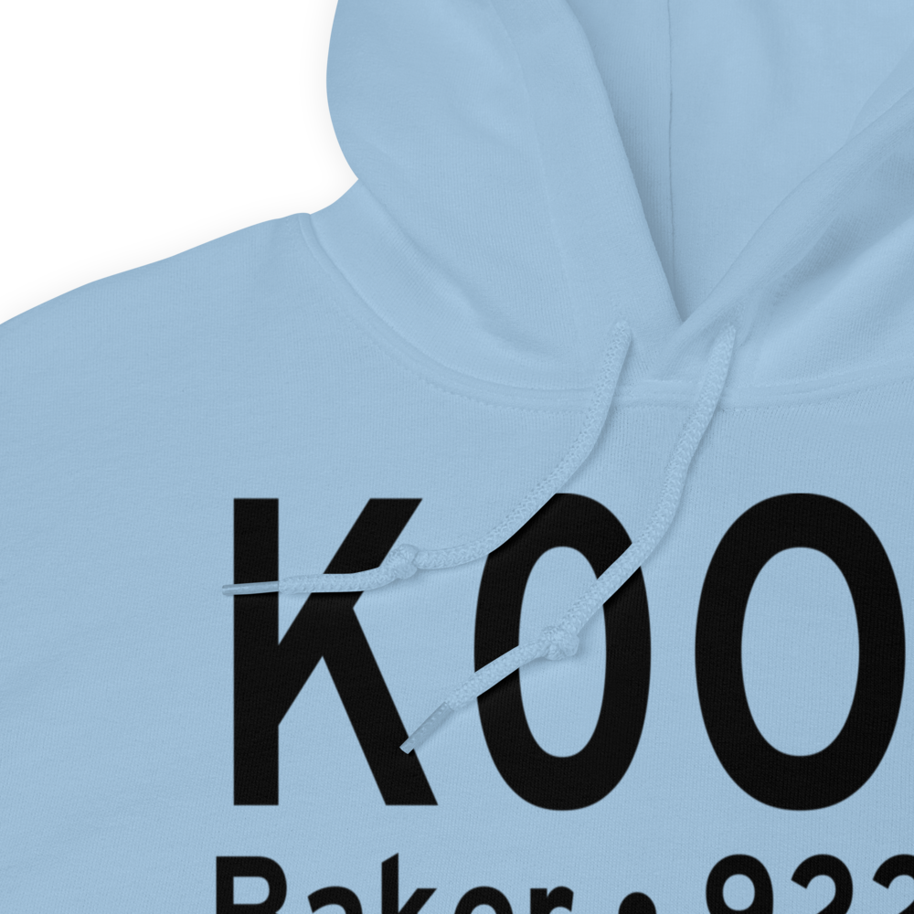 Baker Airport (K0O2) ICAO Hoodie Sweatshirt 