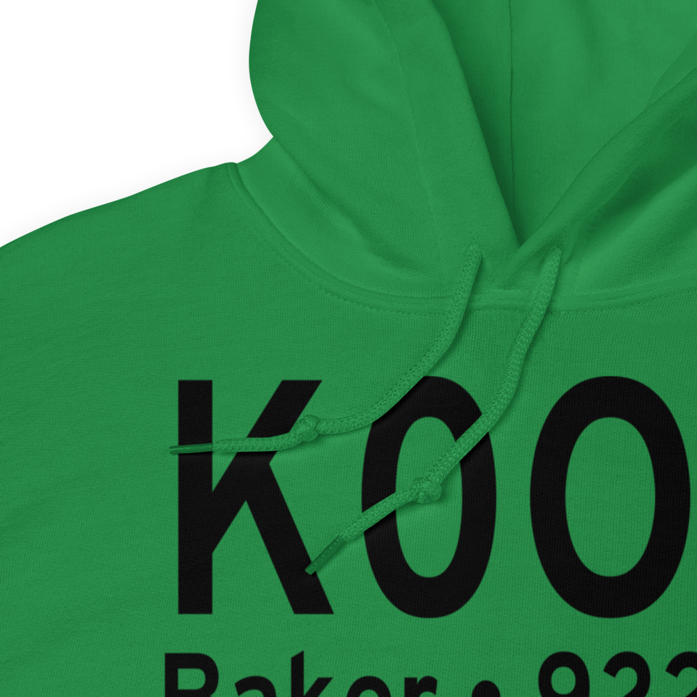 Baker Airport (K0O2) ICAO Hoodie Sweatshirt 