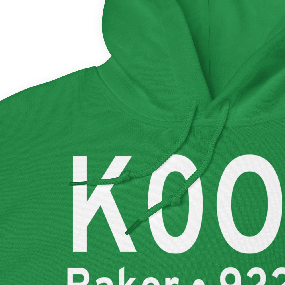 Baker Airport (K0O2) ICAO Hoodie Sweatshirt 
