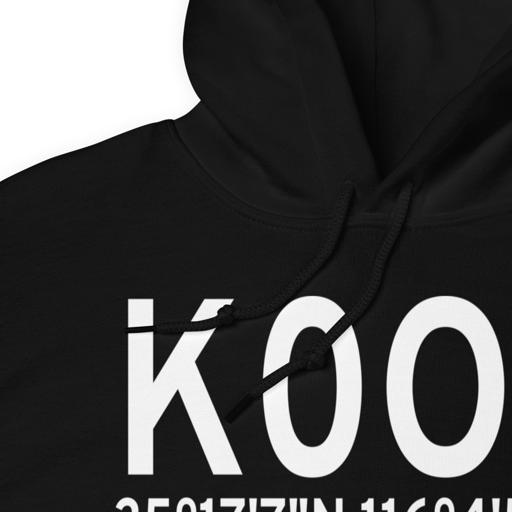 Baker Airport (K0O2) ICAO Hoodie Sweatshirt 