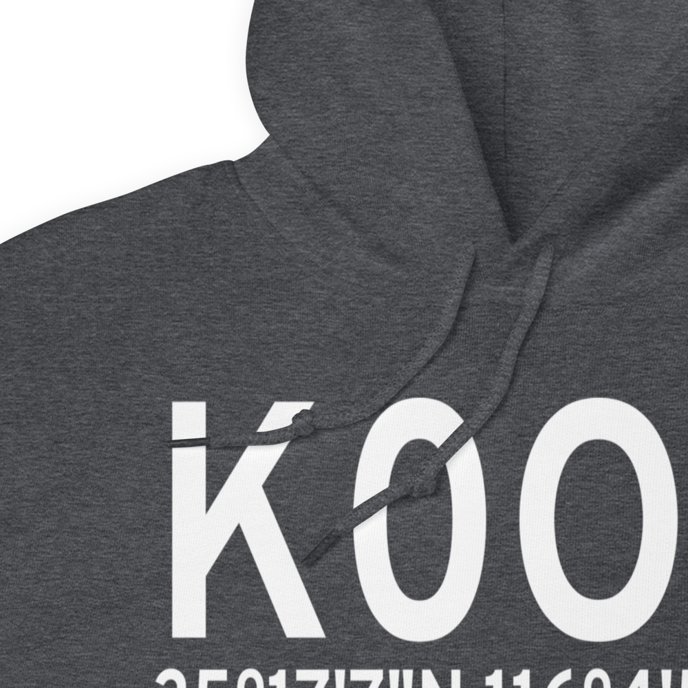 Baker Airport (K0O2) ICAO Hoodie Sweatshirt 