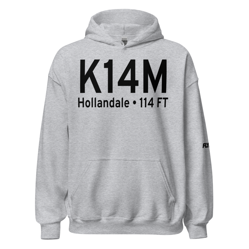 Hollandale Municipal Airport (K14M) ICAO Hoodie Sweatshirt 