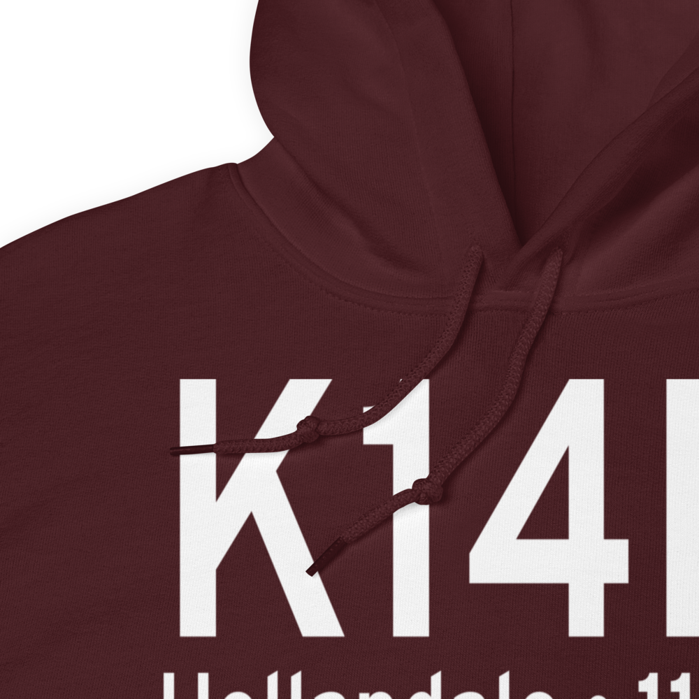 Hollandale Municipal Airport (K14M) ICAO Hoodie Sweatshirt 