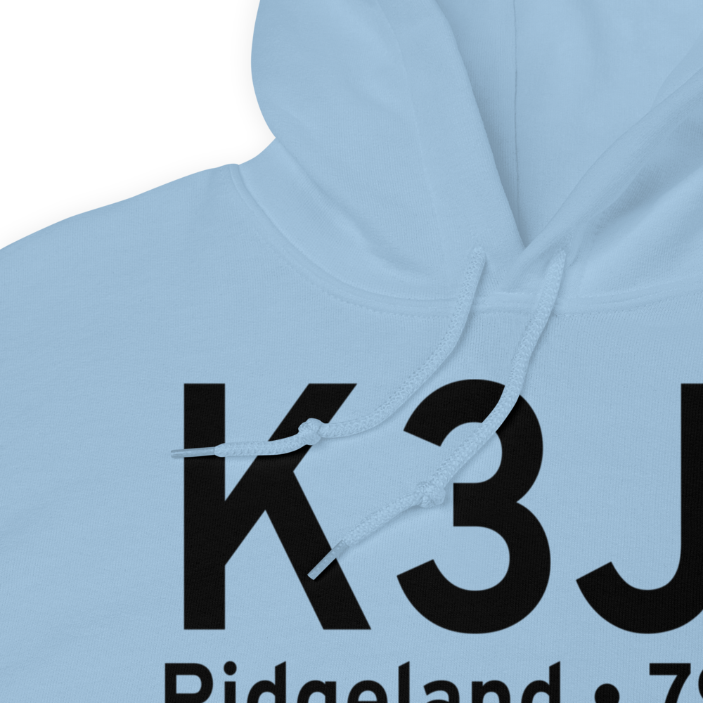 Ridgeland-Claude Dean Airport (K3J1) ICAO Hoodie Sweatshirt 