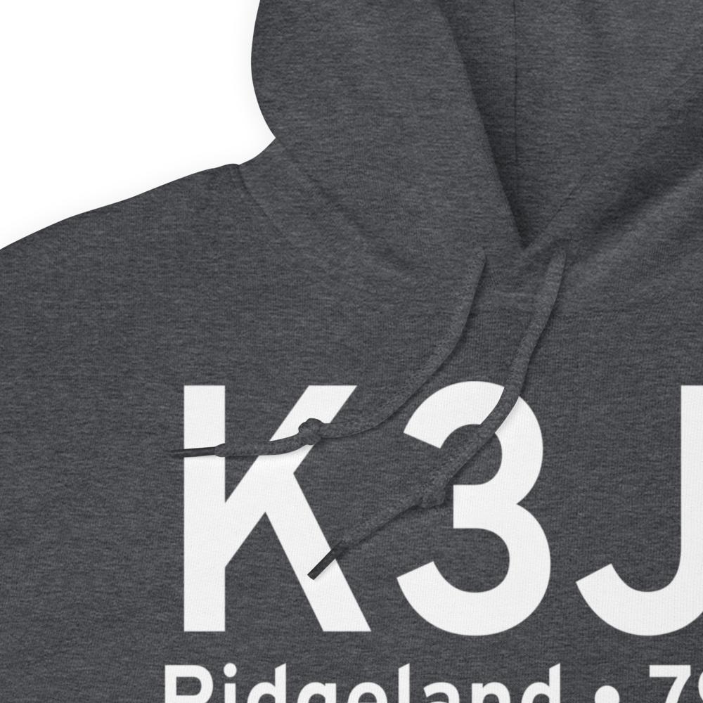 Ridgeland-Claude Dean Airport (K3J1) ICAO Hoodie Sweatshirt 