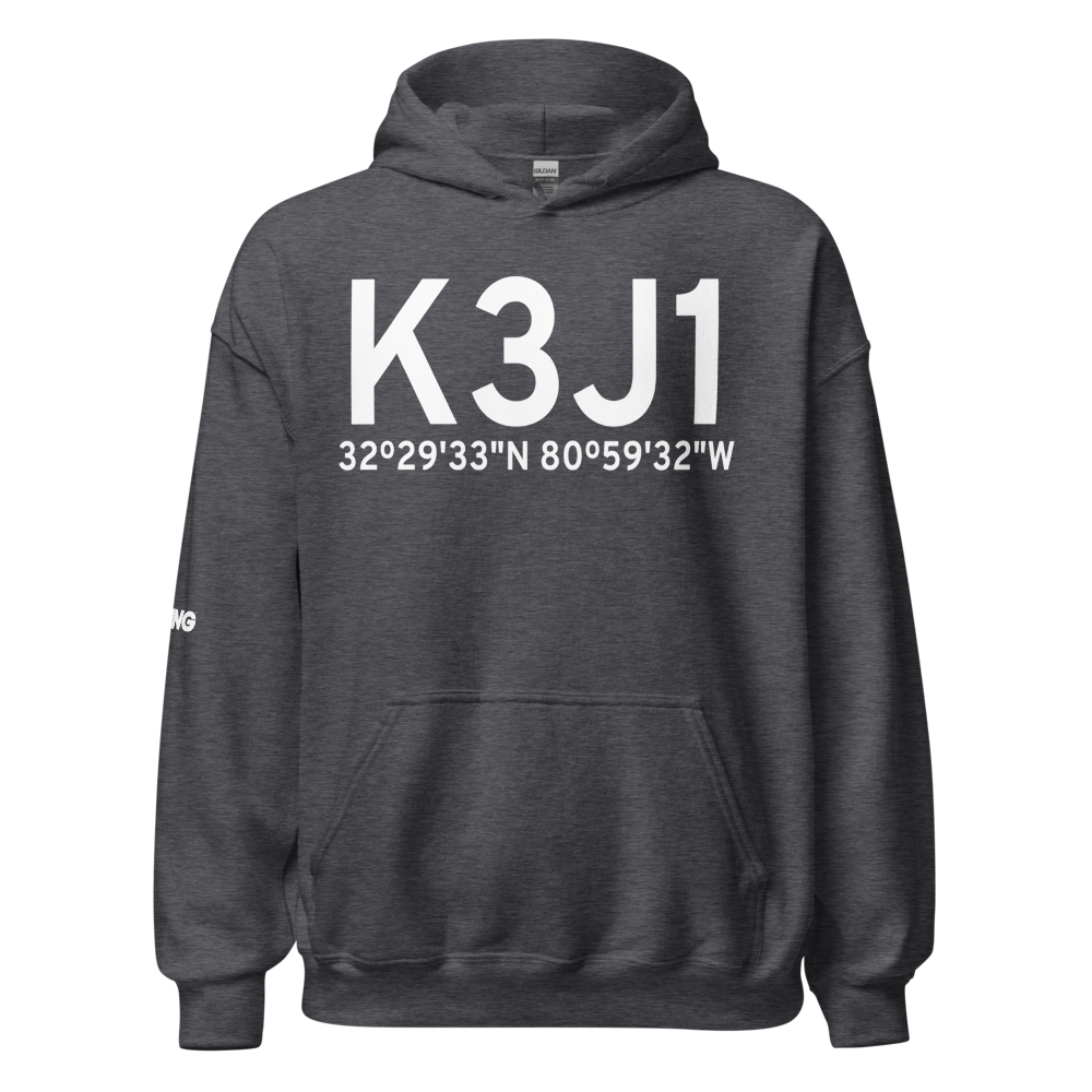 Ridgeland-Claude Dean Airport (K3J1) ICAO Hoodie Sweatshirt 