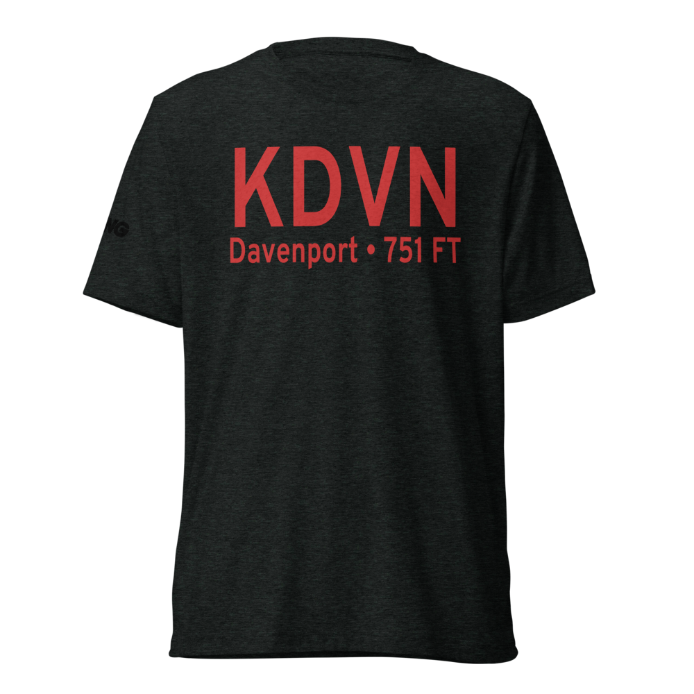 Davenport Municipal Airport (KDVN) ICAO Tri-blend T-Shirt 