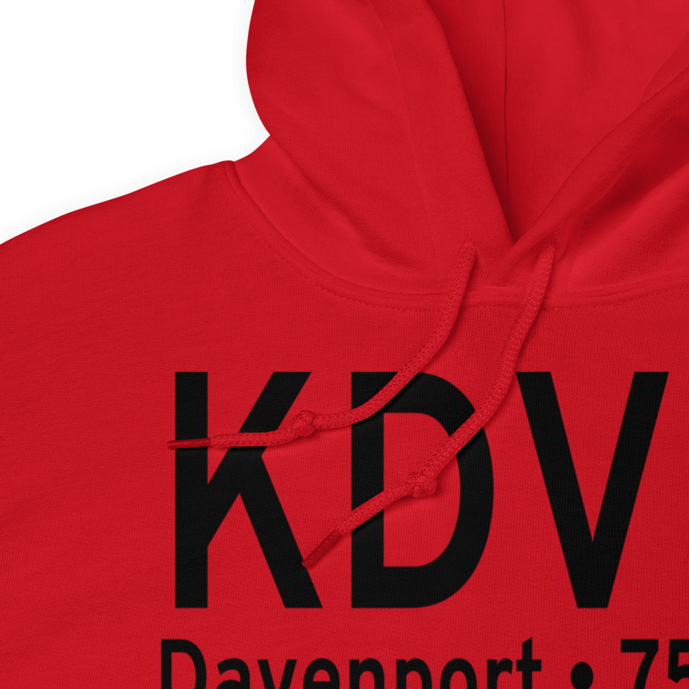 Davenport Municipal Airport (KDVN) ICAO Hoodie Sweatshirt 