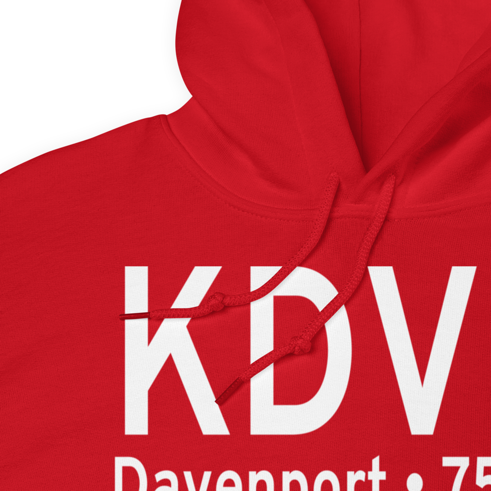 Davenport Municipal Airport (KDVN) ICAO Hoodie Sweatshirt 