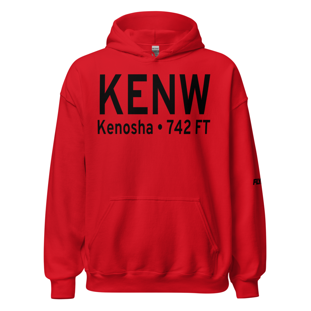 Kenosha Regional Airport (KENW) ICAO Hoodie Sweatshirt 
