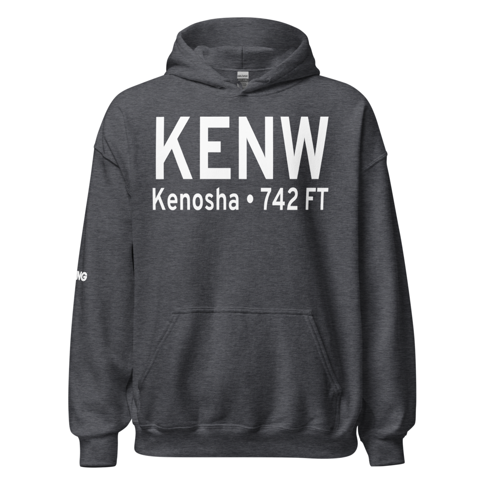 Kenosha Regional Airport (KENW) ICAO Hoodie Sweatshirt 