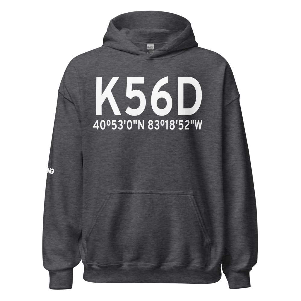 Wyandot County Airport (K56D) ICAO Hoodie Sweatshirt 