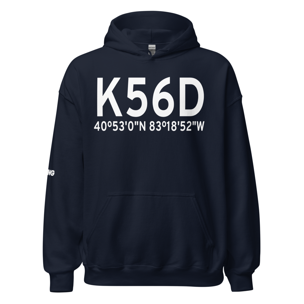 Wyandot County Airport (K56D) ICAO Hoodie Sweatshirt 
