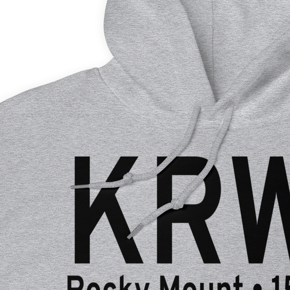 Rocky Mount Wilson Regional Airport (KRWI) ICAO Hoodie Sweatshirt 