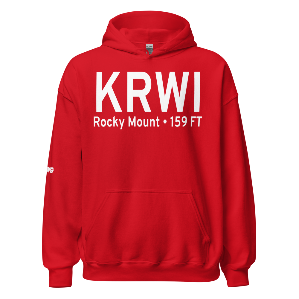 Rocky Mount Wilson Regional Airport (KRWI) ICAO Hoodie Sweatshirt 