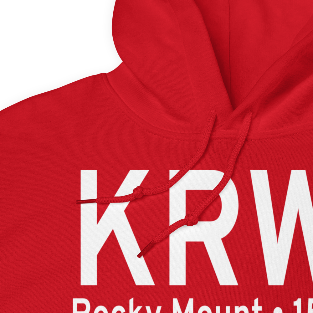 Rocky Mount Wilson Regional Airport (KRWI) ICAO Hoodie Sweatshirt 