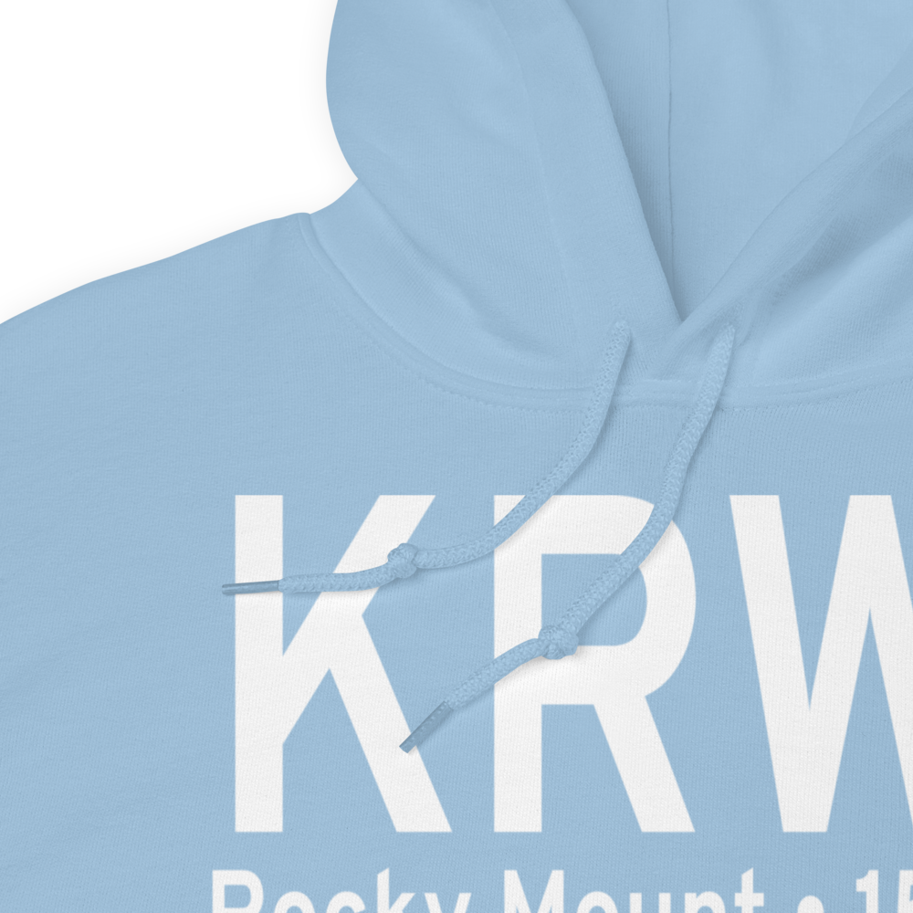 Rocky Mount Wilson Regional Airport (KRWI) ICAO Hoodie Sweatshirt 