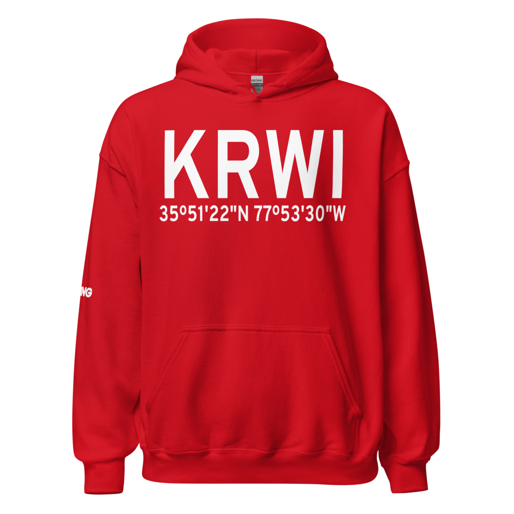 Rocky Mount Wilson Regional Airport (KRWI) ICAO Hoodie Sweatshirt 