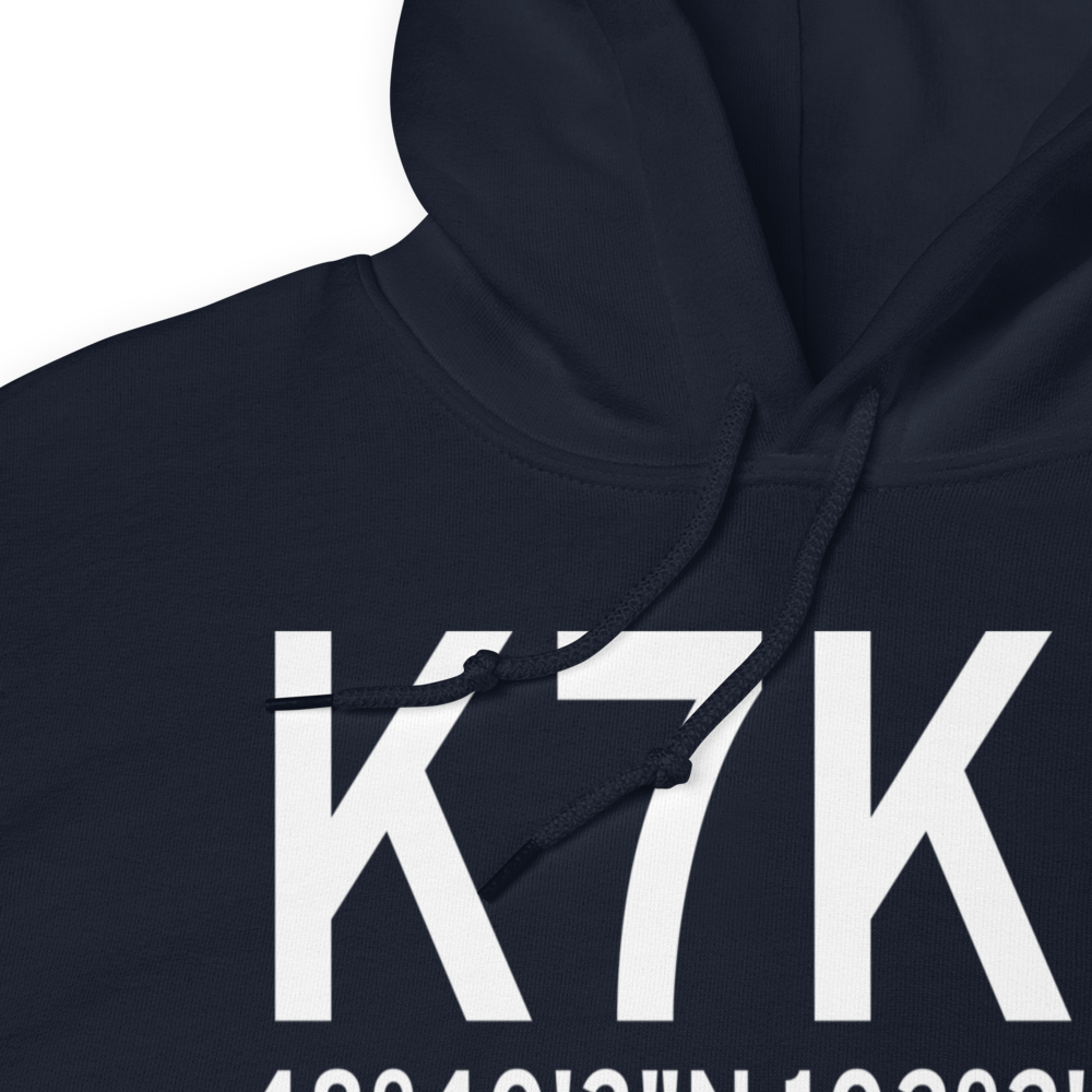 Kenmare Municipal Airport (K7K5) ICAO Hoodie Sweatshirt 