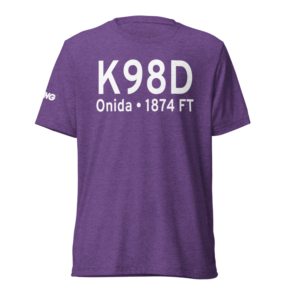 Onida Municipal Airport (K98D) ICAO Tri-blend T-Shirt 