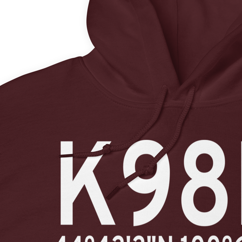 Onida Municipal Airport (K98D) ICAO Hoodie Sweatshirt 