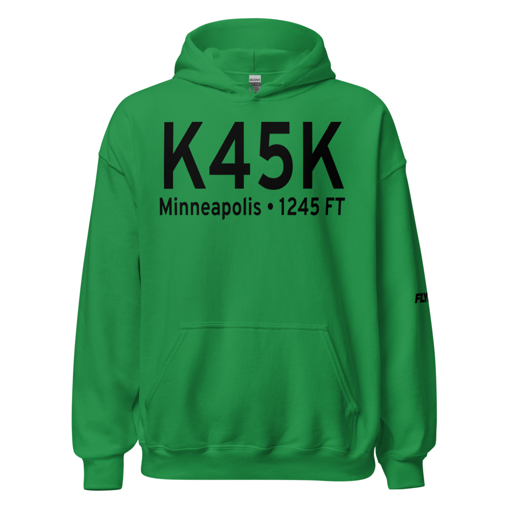 Minneapolis City County Airport (K45K) ICAO Hoodie Sweatshirt 
