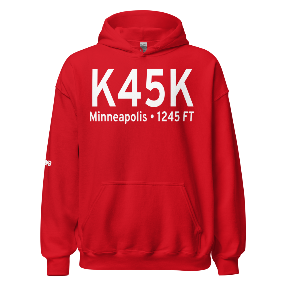 Minneapolis City County Airport (K45K) ICAO Hoodie Sweatshirt 