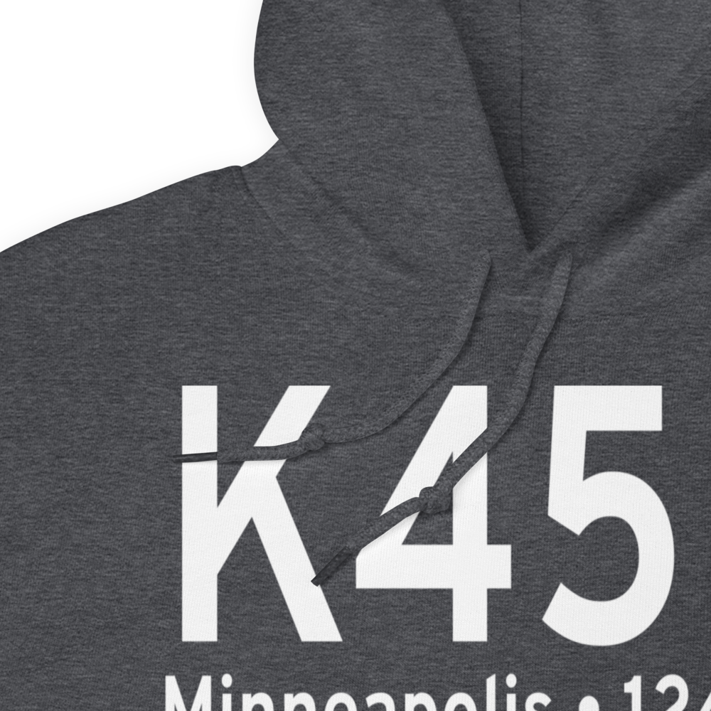 Minneapolis City County Airport (K45K) ICAO Hoodie Sweatshirt 