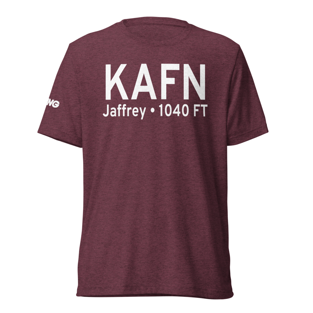 Jaffrey Airport Silver Ranch Airport (KAFN) ICAO Tri-blend T-Shirt 