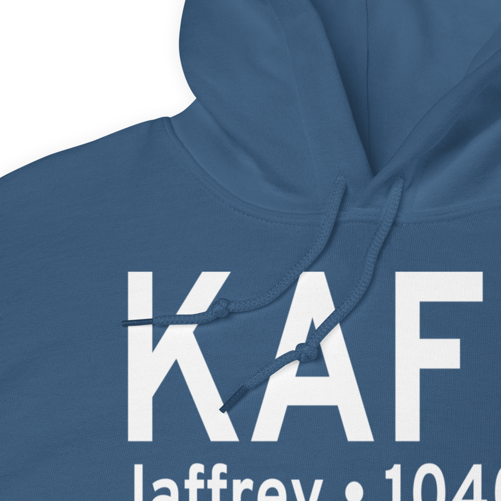 Jaffrey Airport Silver Ranch Airport (KAFN) ICAO Hoodie Sweatshirt 