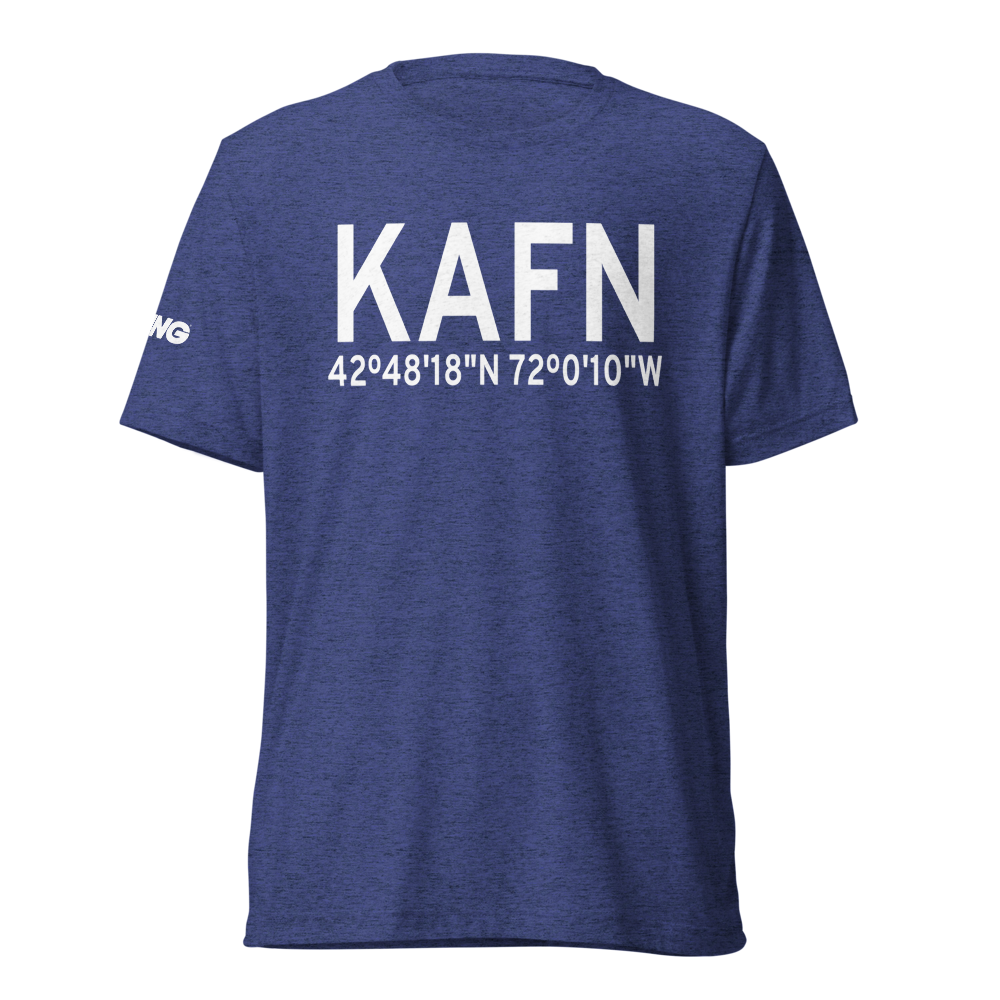 Jaffrey Airport Silver Ranch Airport (KAFN) ICAO Tri-blend T-Shirt 