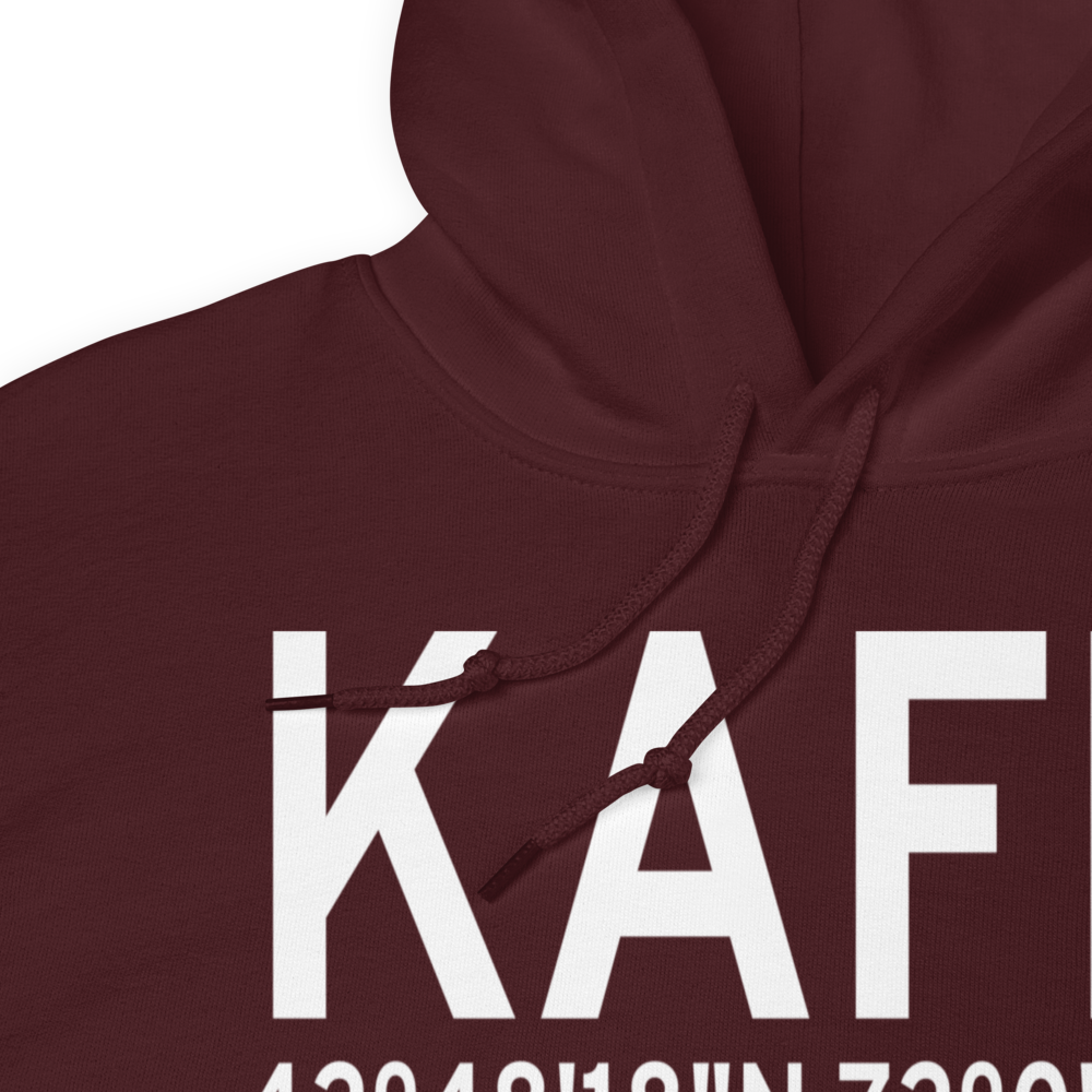 Jaffrey Airport Silver Ranch Airport (KAFN) ICAO Hoodie Sweatshirt 