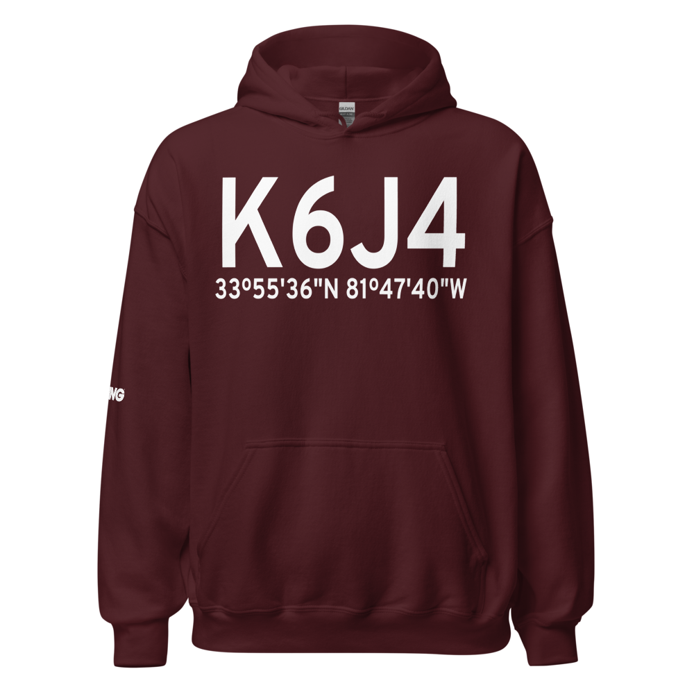 Saluda County Airport (K6J4) ICAO Hoodie Sweatshirt 