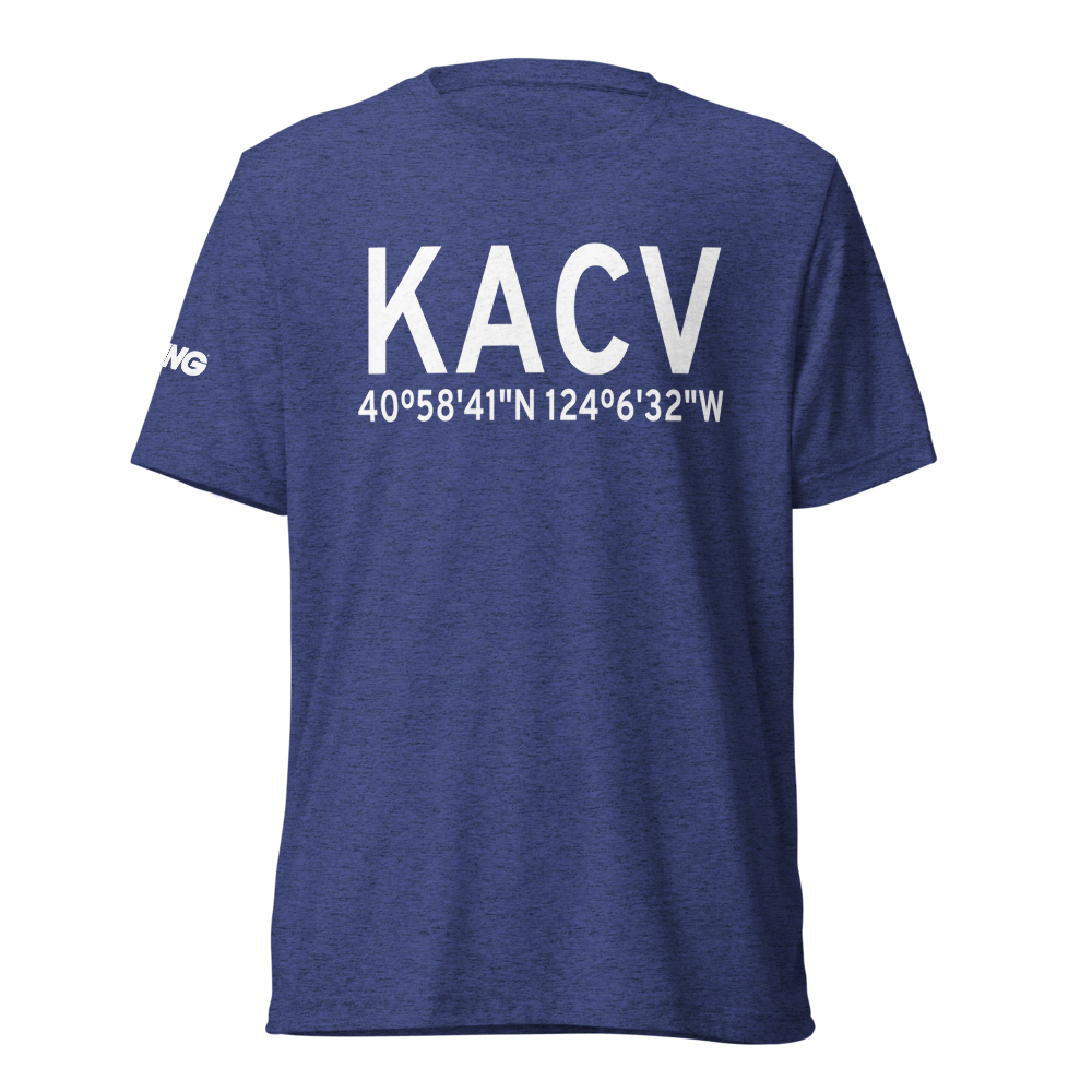 California Redwood Coast-Humboldt County Airport (KACV) ICAO Tri-blend T-Shirt 