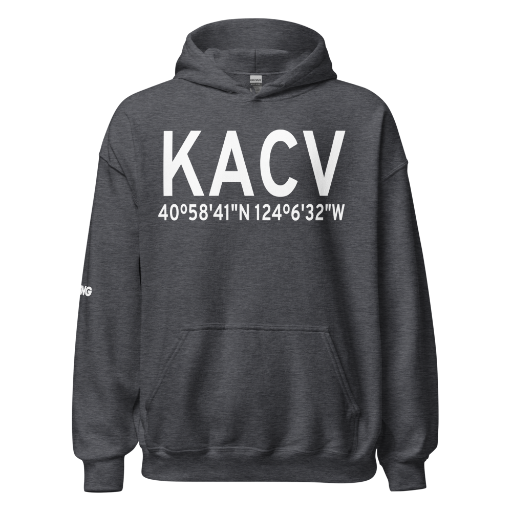 California Redwood Coast-Humboldt County Airport (KACV) ICAO Hoodie Sweatshirt 