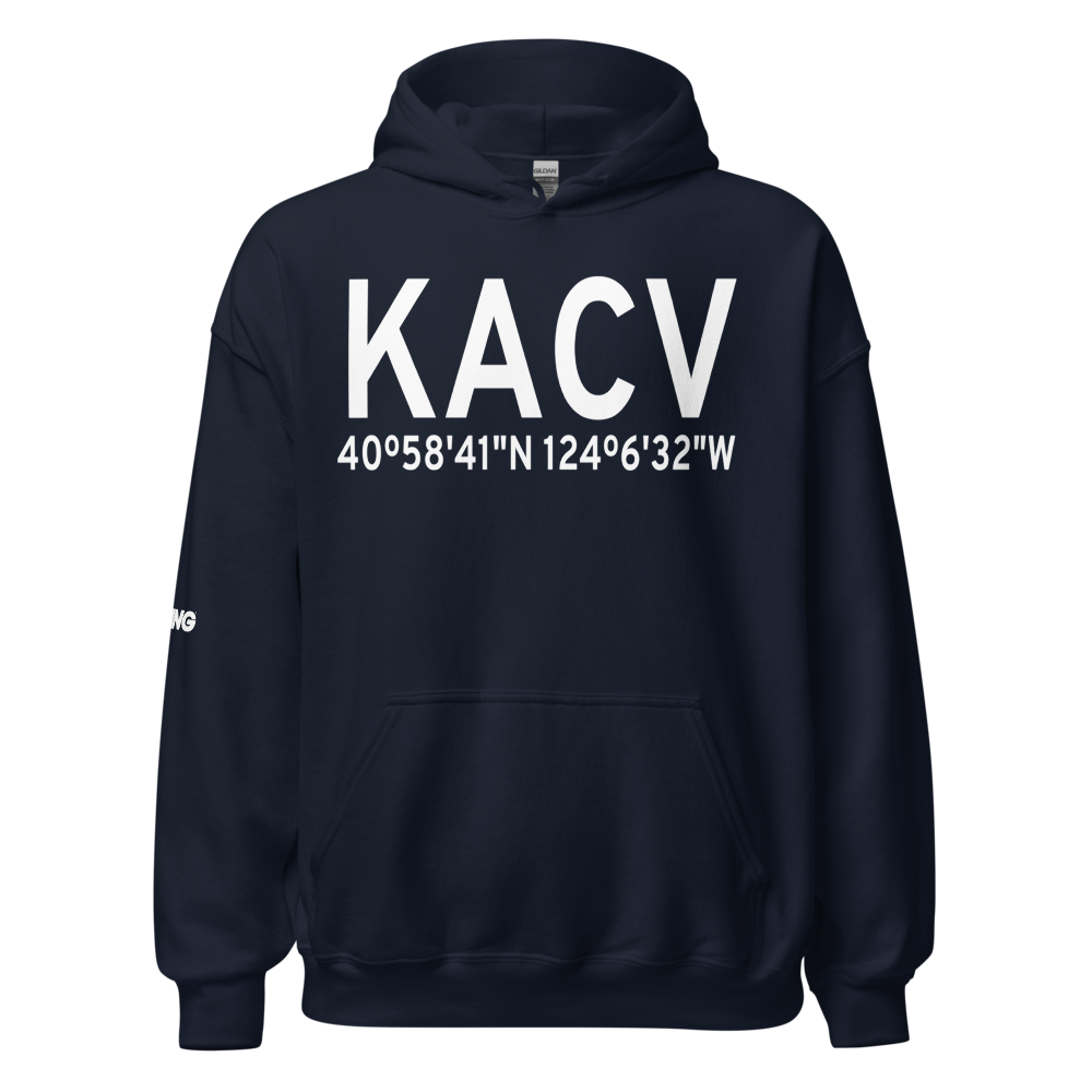 California Redwood Coast-Humboldt County Airport (KACV) ICAO Hoodie Sweatshirt 