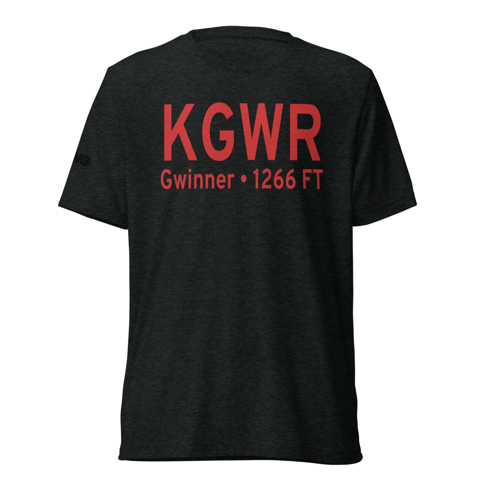 Gwinner Roger Melroe Field (KGWR) ICAO Tri-blend T-Shirt 
