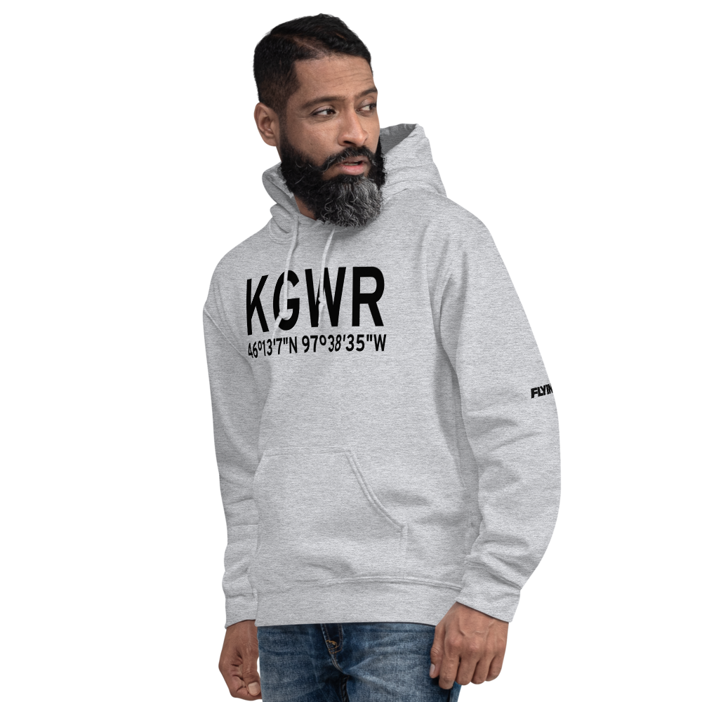 Gwinner Roger Melroe Field (KGWR) ICAO Hoodie Sweatshirt 