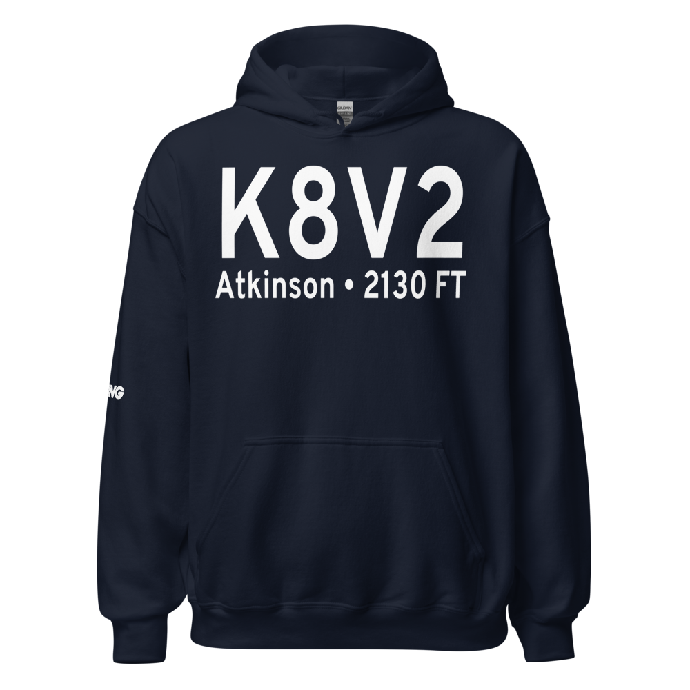 Stuart Atkinson Municipal Airport (K8V2) ICAO Hoodie Sweatshirt 